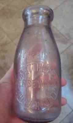 1910 Era MATHEW'S JERSEY DAIRY ALBUQUERQUE, N. M. pint milk bottle ACME CO.