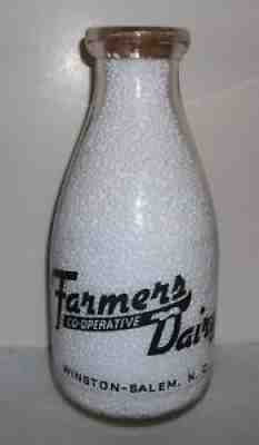 Farmers Co-Operative Dairy Winston-Salem N. C. Pyro Quart Listen Pal!