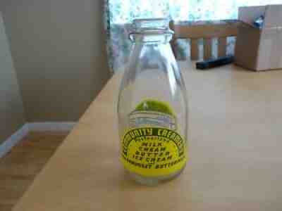 Community Creamery 1QT Milk Bottle Dishman Washington, Spokane Rare