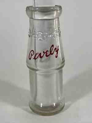 Vintage 1938 half pint embossed Milk Bottle Pevely Dairy St. Louis Missouri Mint