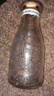 Vintage PA Milk Bottle Pint N. Schwartz dairy Philadelphia area