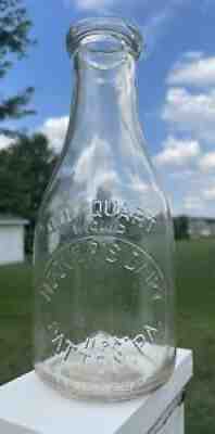 Hooverâ??s Dairy Patton PA Cambria County 1 Quart Embossed Bottle