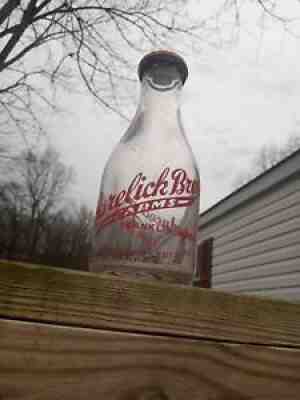 Garelick Bros. Farms Franklin, Mass. One Quart milk bottle