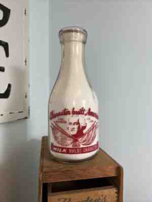 TRPQ Patriotic Milk Bottle - Rowland Bros. - Pocatello, Idaho