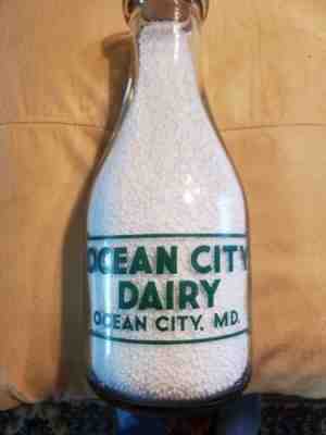 Milk Bottle Ocean City Md Maryland Green Paint Quart