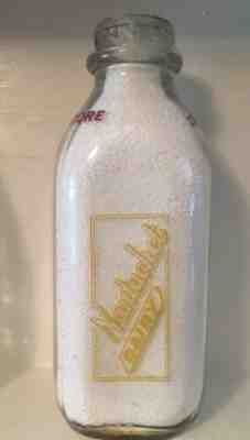NANTUCKET DAIRY SQ QUART MILK BOTTLE