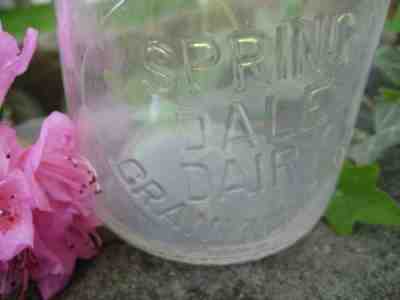 TRP milk bottle Spring Dale Dairy Granville, O. Licking County Ohio OH emboss pt