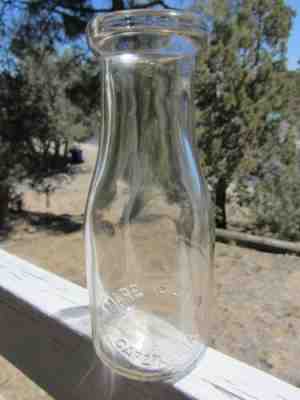 Mare Island Cafeteria 12 oz. Milk Bottle Vallejo California Naval Duraglas