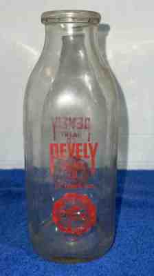 Vintage One Quart Milk Bottle Pevely Dairy Co., St. Louis Missouri