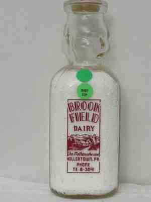 TSPQCT Double Babytop Milk Bottle Brookfield Dairy Hellertown PA Var#3