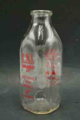 Vtg 1 Qt Chocolate Milk Bottle ~8.5