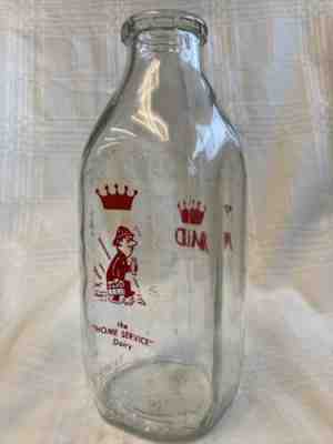 Vintage Quart Milk Bottle Munroe Dairy East Providence Rhode Island