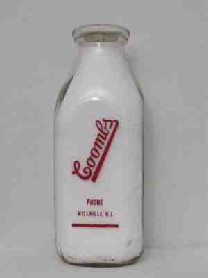 SSPQ Milk Bottle Coombs Dairy Millville NJ CUMBERLAND COUNTY Sweet ...