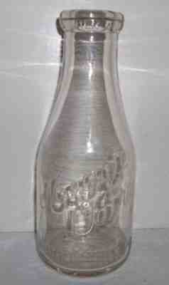 Menzie Dairy McKeesport PA. Embossed Quart Milk Bottle