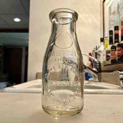 Pt Milk Bottle Scott Key Dairy Wm H Moore Frederick MD Maryland Slug Plate Nice