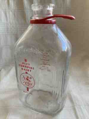 Vintage Half Gallon Milk Bottle Oley Turnpike Dairy Pennsylvania