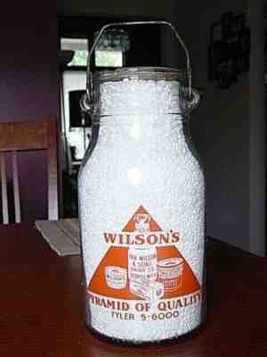 WIDE MOUTH GALLON 1940's IRA WILSON Detroit MICHIGAN Mich. MI. dairy milk bottle