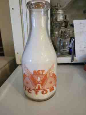 Milk Bottle: War Slogan