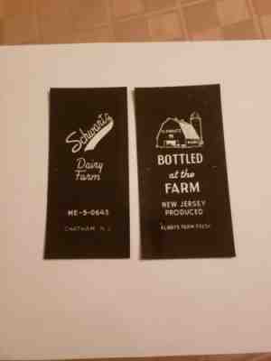 Schwartz Dairy Farm from Chatham, NJ - Milk Bottle Pyro Glaze Label Transfers