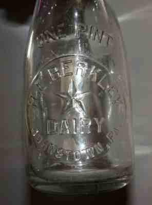 JOHNSTOWN PENNSYLVANIA Dairy Bottle - H.E. Berkley One Pint