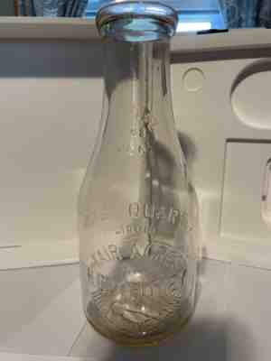 Milk Bottle .. Fair Acres H.C Whitney Hulls Cove Maine . Bar Harbor Maine