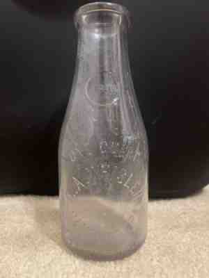 Extremely Rare E A Whisler Hanover PA Pennsylvania Quart Milk Bottle