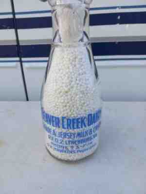 Beaver Creek Quart Milk Bottle Lynchburg Virginia