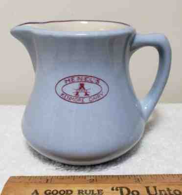 VINTAGE Henelâ??s Kenmore Dairy New York Creamer Milk Buffalo China Lune Lamelle