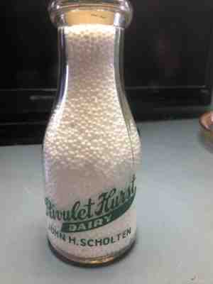 Pint Pyro Dairy Milk Bottle Rivulet Hurst Dairy HOLLAND MICHIGAN MICH MI