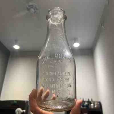 Antique Quart A.O. McEachern Echo Farm Wilmington NC Carolina Milk Bottle