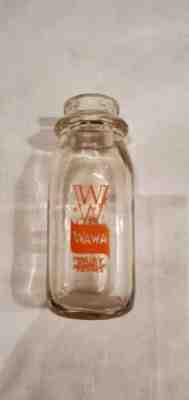 Half Pint Wawa Farm Dairy Eastern PA Pennsylvania Milk Bottle