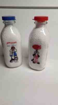 2 WARNER BROTHERS MILK BOTTLES