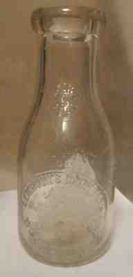 vintage pt embossed milk bottle Leighton s Dairy Farm West Falmouth, Maine Seal