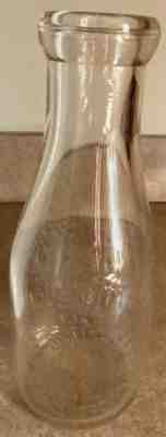 Slug Plate Embossed Milk Bottle from W.F. SMITH FARMS Dairy SALEM DEPOT, NH