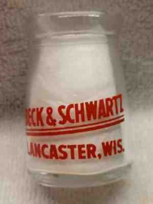 VINTAGE BECK & SCHWARTZ DAIRY INC. CREAMER LANCASTER WISCONSIN