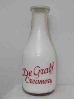 TRPQ Milk Bottle De Graff DeGraff Creamery Dairy DeGraff OH LOGAN COUNTY 1947