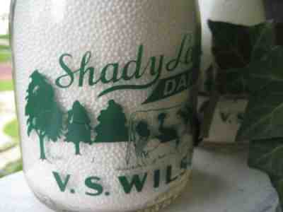 Zanesville Ohio TRPQ TRPP milk bottle set, V.S. Wilson Shady Lane Dairy Guernsey