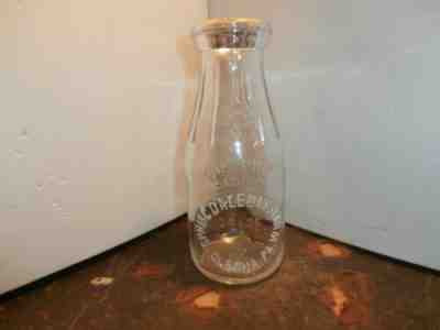 Springdale Dairy Pint milk bottle, Cleona, PA, Annville, Hershey, Palmyra