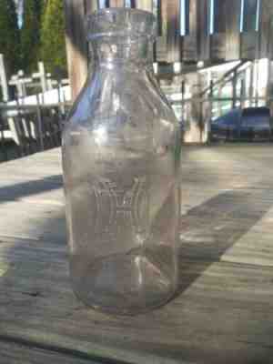 1880's Antique Light Amethyst The Echo Farms 1 Quart Milk Bottle