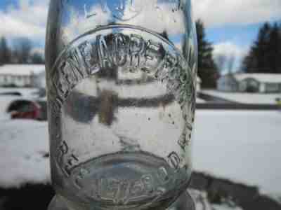 TREHP Milk Bottle Greeneacre Farms Dairy Farm Greenwood RI KENT COUNTY 1924