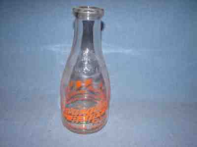 vintage Springdale Dairy Farm Paxton Mass TRPQ Pyro quart milk bottle