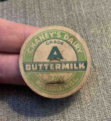 RARE Rosedale MS Mississippi CHANEYâ??S DAIRY Milk Bottle Cap Cleveland Miss Shaw