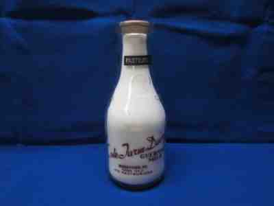 Early 1950's Cole Farm Dairy Milk Quart Bottle Biddeford Maine~~ME as pictured