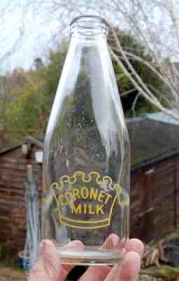 milk bottle : lovely old CORONET ( UD United Dairies ) : dairy