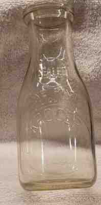 OLD KROGER CINCINNATI OHIO GROCERY GRAND RAPIDS MICHIGAN DAIRY MILK BOTTLE PINT