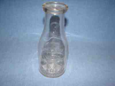 WJ McKinney North Coventry Connecticut CT round embossed pint milk bottle