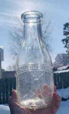 Embossed Stag Milk Bottle Challenge Dairy Los Angeles California CB Association