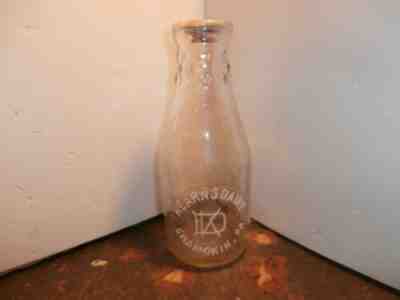 Kearns Dairy quart milk bottle, Shamokin, PA, Treverton, Paxinos, Ceentralia