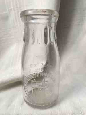 Vintage Half Pint Milk Bottle Rail & Harbor Milk & Cream Elizabeth New ...