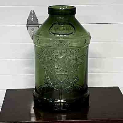 RARE GREEN 5 Gallon Glass Jar 1776 Bicentennial Eagle Libbey Milk Jug